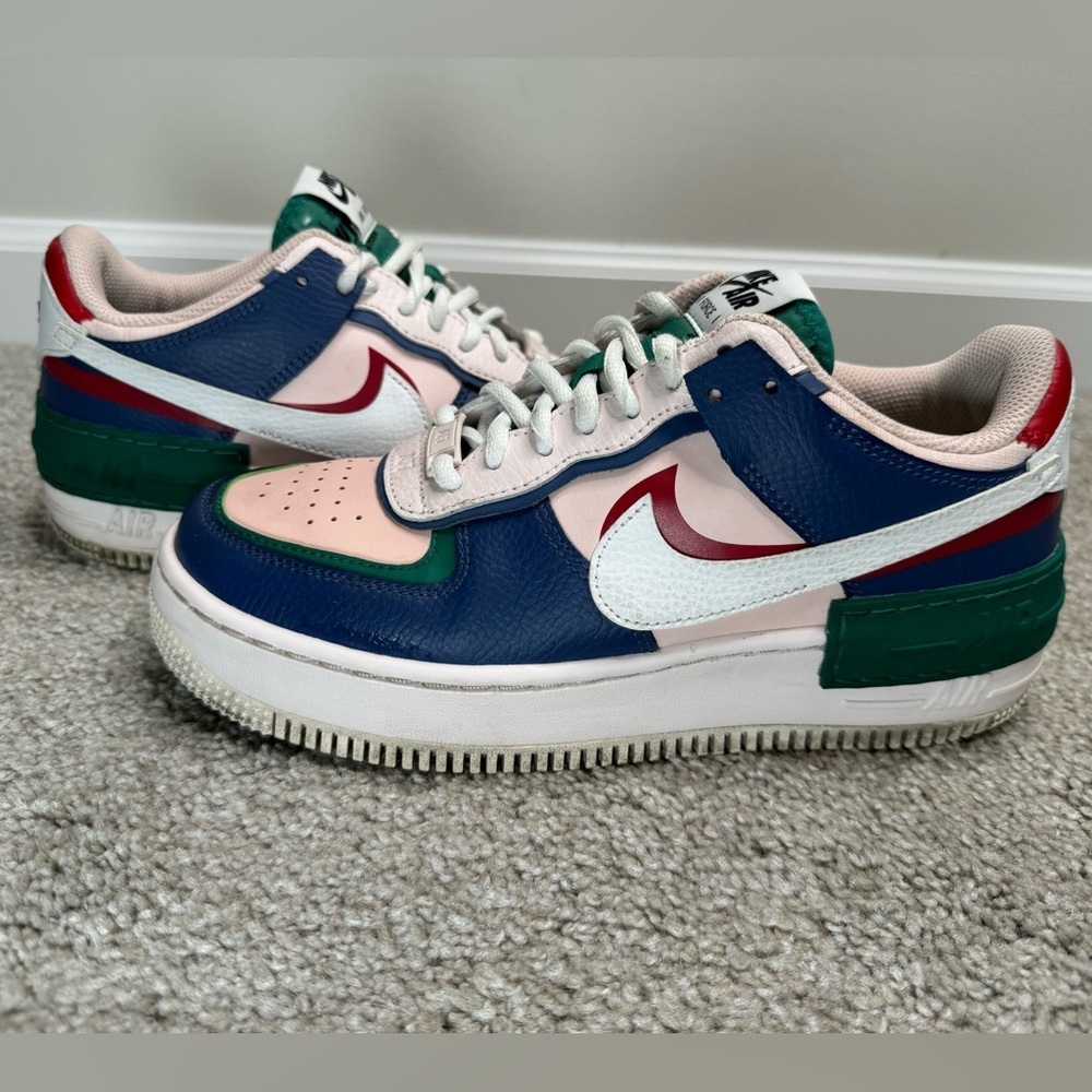 NIKE Air Force 1 Shadow Mystic Navy low top sneaker shoes women’s size 7.5